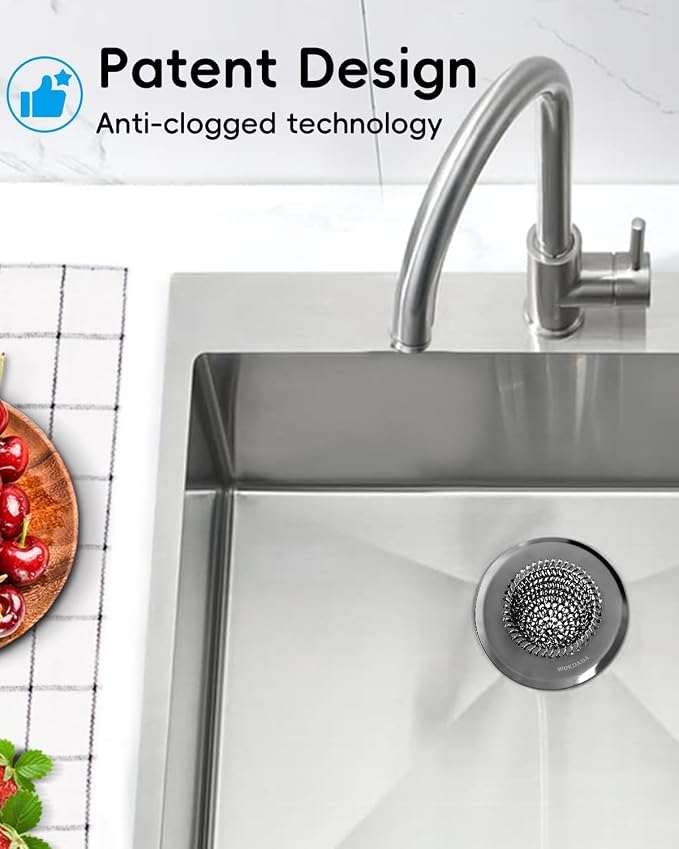 Sink Drain Strainer: Flexible Anti-Slip Chainlink, 304 Stainless Steel. - Image 7