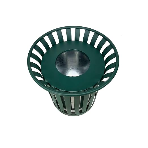 Outdoor Metal Slatted Trash Receptacle, Waste Receptacle，Commercial Trash Cans - Image 3