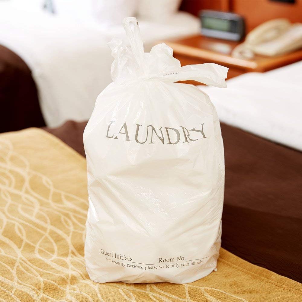 WELCOME Laundry Bags Hospitality - 14 X 24 Hotel Laundry Bags - Tear Tape Tie...