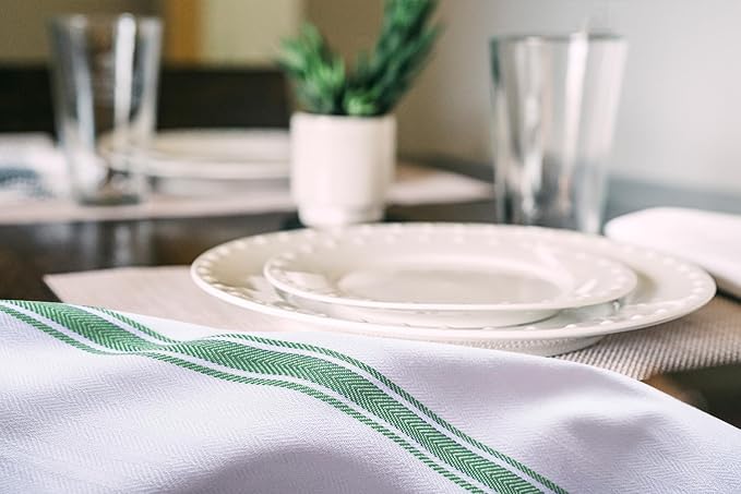 Dish Towels Set Size 15x25 Inch, 100% Cotton Soft & Absorbent Linen Kitchen - Image 4