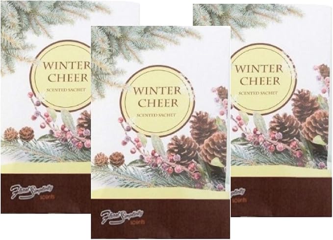 Floral Simplicity Winter Cheer Scented Sachets Pack of 3, Fall & Winter by FloralSimplicity