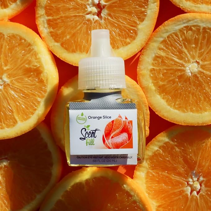 Scent Fill Orange Slice Plug in Air Freshener, 4 Scented Oil Refills - Image 5