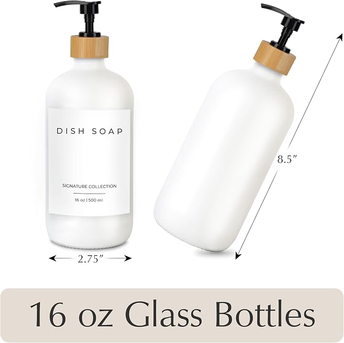 Emerson Glass Soap Dispenser Set - 16 Oz - Image 2