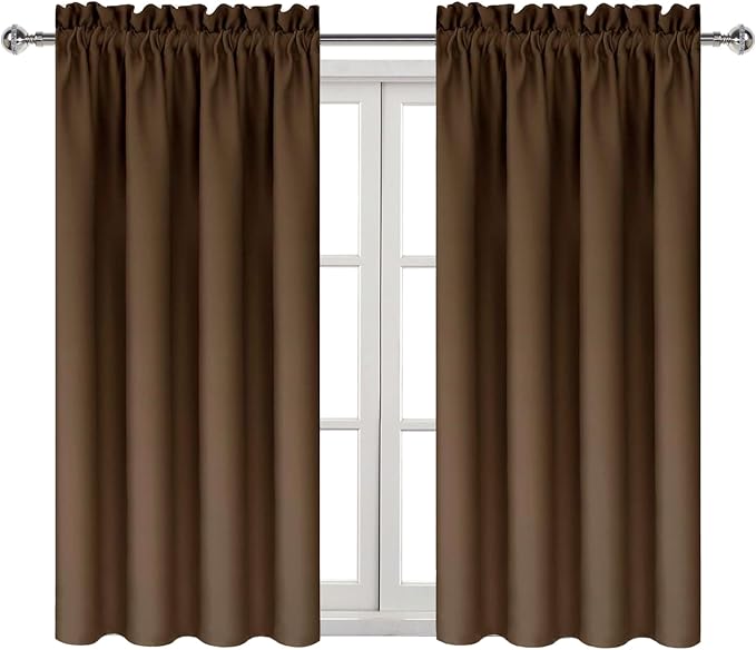 DWCN Brown Blackout Curtains for Bedroom -Rod Pocket Thermal Insulated Room - Image 9