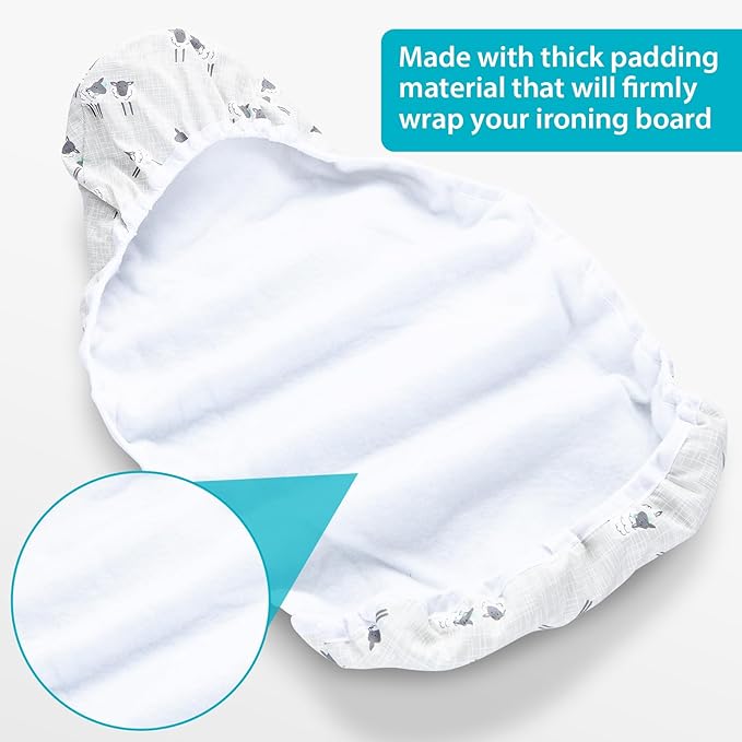 Over The Door Ironing Board Cover 13 x 37 inch, Small Iron Board Cover w 3 - Image 5
