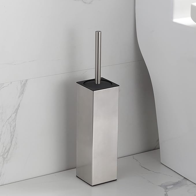 BGL Toilet Brush Holder Freestanding, Brushed Nickel, 304 Stainless Steel by BGL