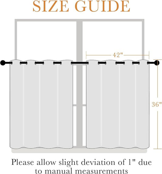 PONY DANCE Short Gray Blackout Curtains - Image 2