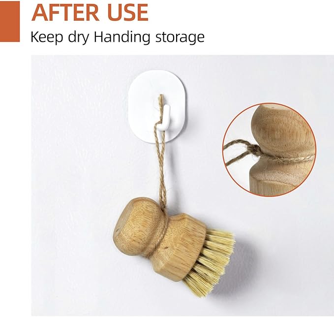 Bamboo Pot & Pan Cleaning Brush Set - Image 6