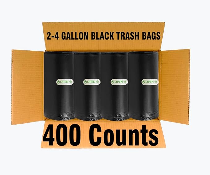 2-4 Gallon Trash Bags, Small Trash Can Bin Liners - Image 3