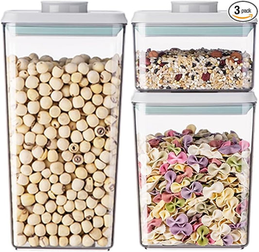 Food Storage Containers with Lids Airtight- 3Pcs BPA-Free Kitchen and Pantry by ANKOU