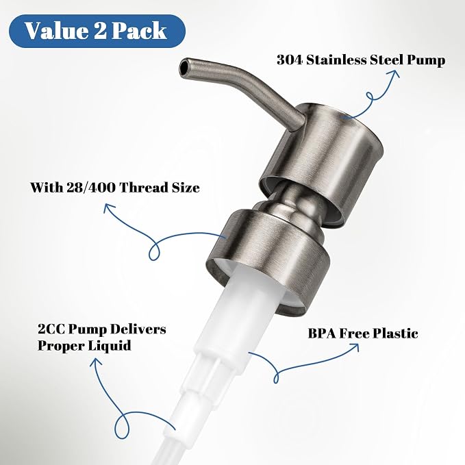 Soap Dispenser Pump Replacement 304 Stainless Steel - Image 6