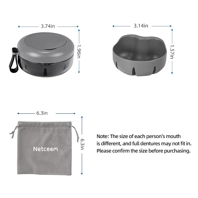 Leak Proof Denture Cup Kit Portable Retainer Case Perfect - Image 5