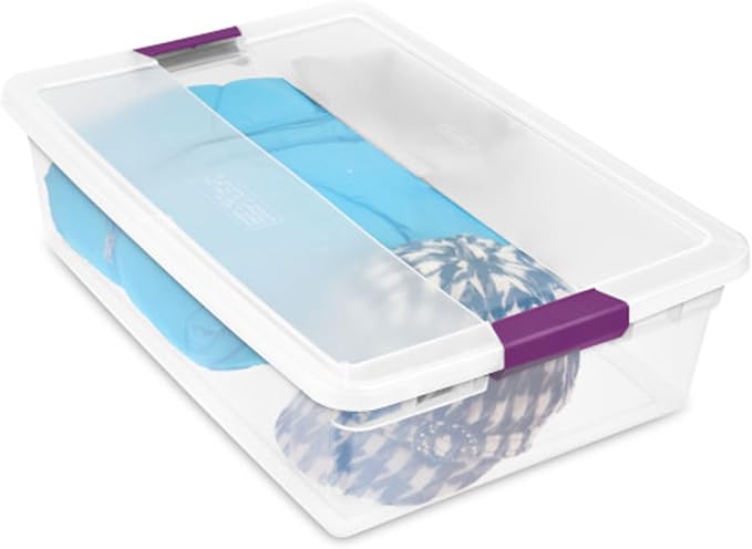 Sterilite 24-Pack ClearView Latch Box, Stackable Storage Organizer Bins - Image 8