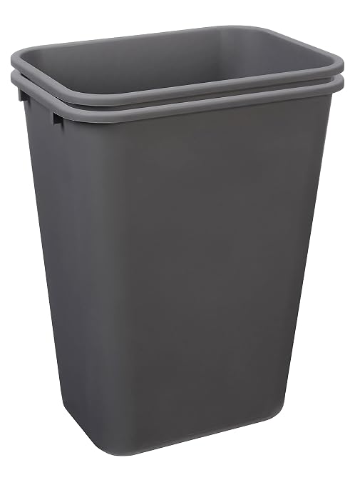 Amazon Basics Rectangular Commercial Office Wastebasket, 10 gallon - Image 2