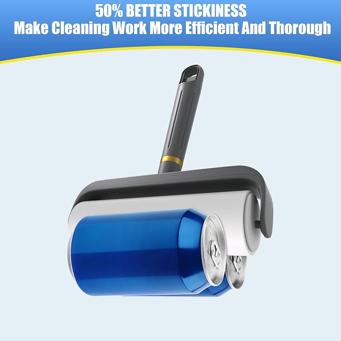 COBETE 6 Rollers Total 600 Sheets Extra Sticky Lint Roller Refills, - Image 3