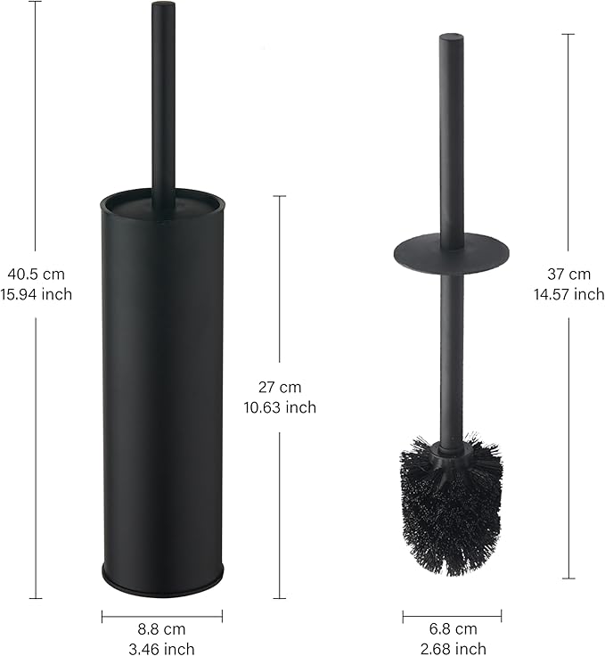 Toilet Brush and Holder Set Premium Material Toilet Bowl Cleaner Free Standing - Image 6
