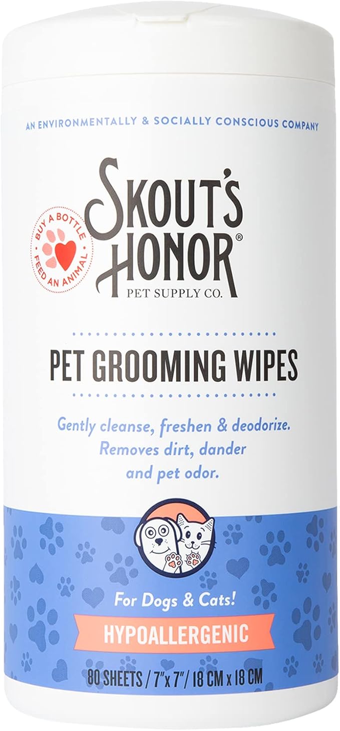 SKOUT'S HONOR Pet Grooming Wipes by SKOUTSHONOR