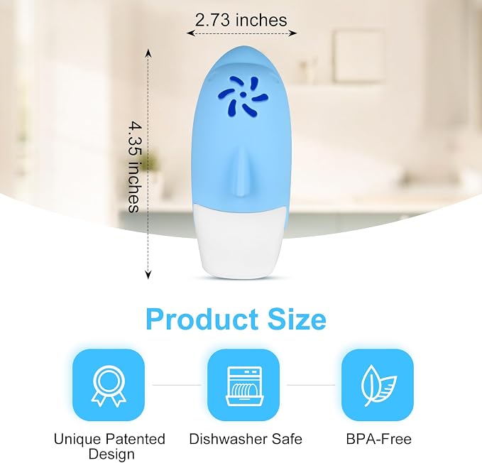 Asltw Upgrade Cute Fridge Deodorizer, Dolphin Fridge Cleaner, Freezer Odor - Image 2