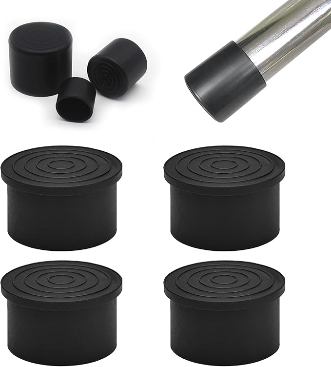 4 Pcs 2" Round Rubber Chair Leg Caps, PVC Table Leg Covers, Flexible & by BOPOREAE