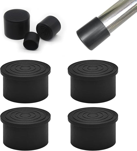 4 Pcs 2" Round Rubber Chair Leg Caps, PVC Table Leg Covers, Flexible & by BOPOREAE