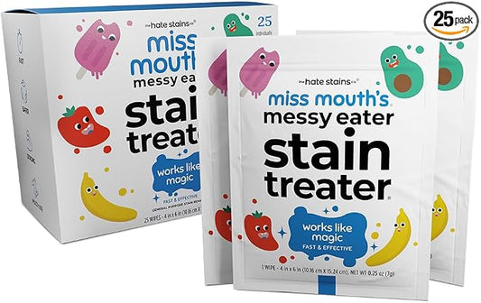 Miss Mouth's Messy Eater Stain Treater Wipes by TheHateStainsCo
