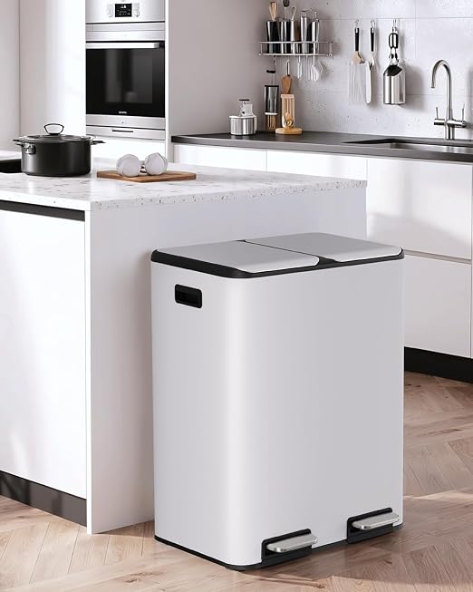 Arlopu 16Gal Dual Trash Can w/2 Built-in Box - Image 8