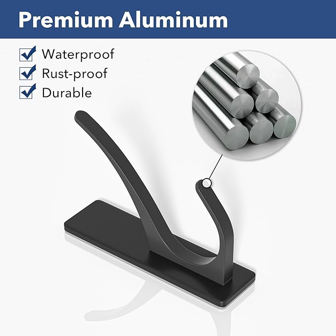 Self Adhesive Coat Hooks for Hanging: Heavy Duty Stainless Wall Hook for Towel - Image 6