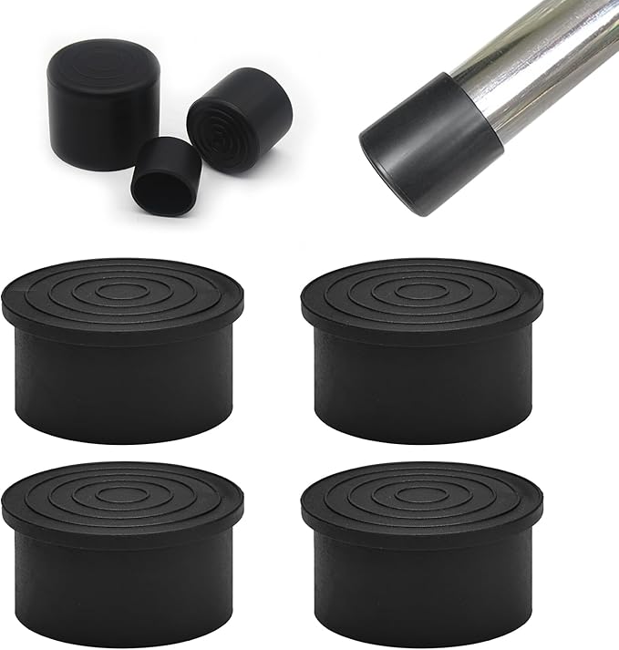 4 Pcs 3" Round Rubber Chair Leg Caps, PVC Table Leg Covers, Flexible & by BOPOREAE