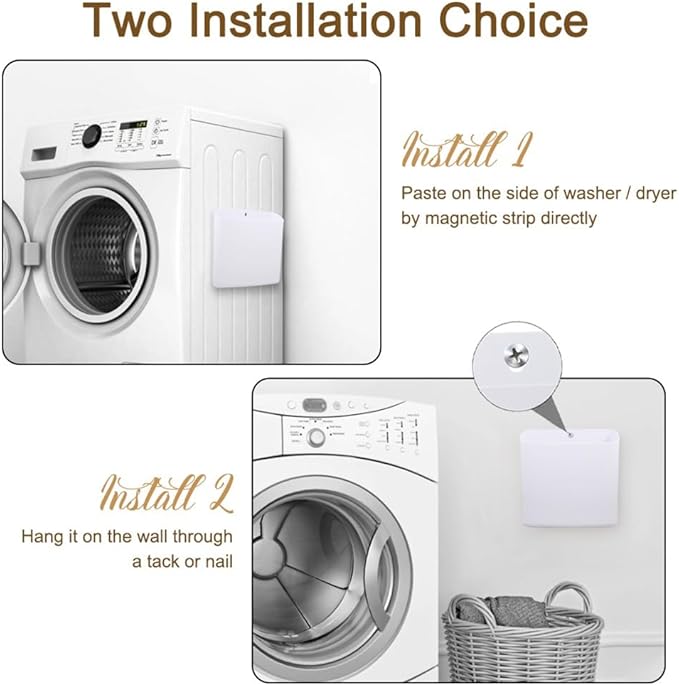 Picowe Magnetic Laundry Storage, Large Lint Holder Bin, Space-Saving Trash - Image 6