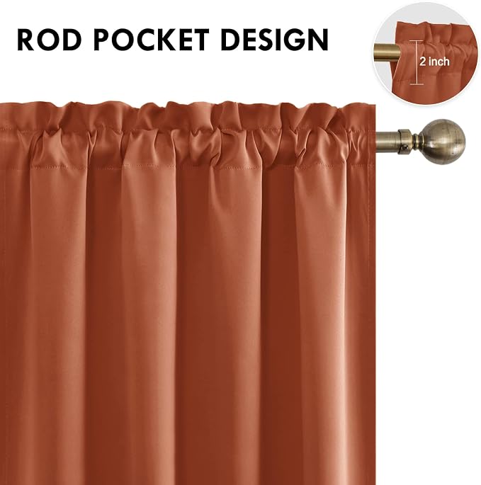 DWCN Blackout Curtains Thermal Insulated, Energy Saving & Noise Reducing - Image 4