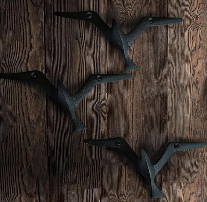 Ambipolar Iron Cast Decorative Gull Bird Wall Mounted Coat Hooks - Image 5
