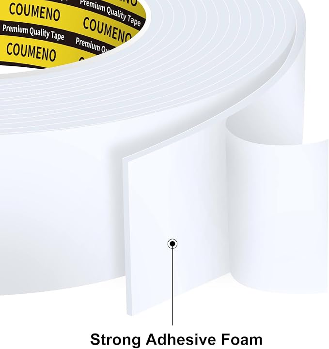 2 Pack Foam Tape 1.77inX16.4FT Sealing Strip Foam Pad Sponge Tape Window - Image 5