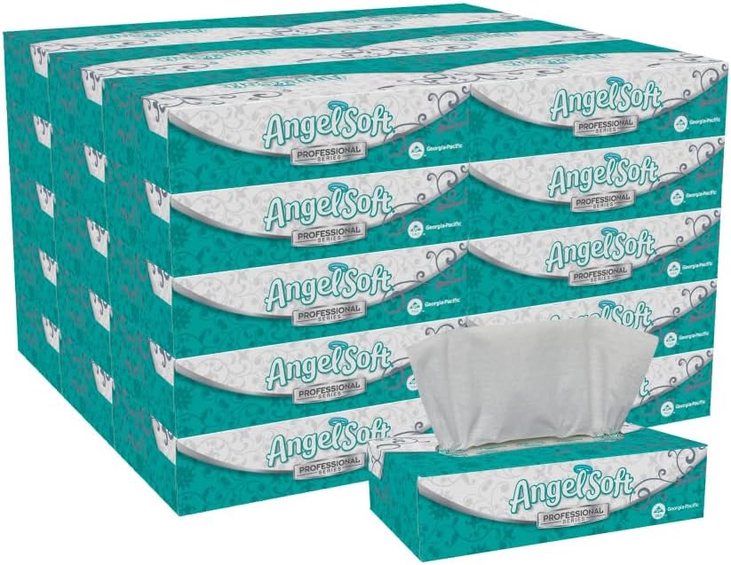 Georgia Pacific Professional 48580 Premium Facial Tissues, 100/flat Box, 30 B...