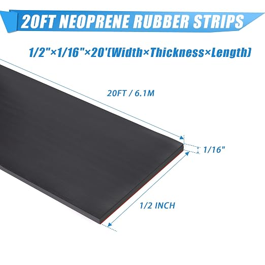 Adhesive Rubber Strips Neoprene Rubber Sheets, Rolls & Strips - Image 2