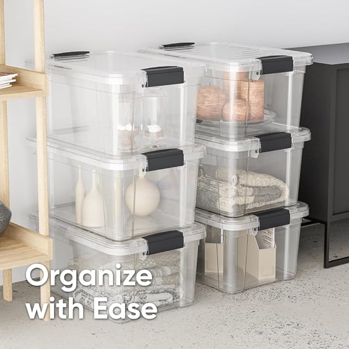 Superio Storage Bins with Lids, Stackable Totes, BPA Free, Odor Free, Organizer - Image 5