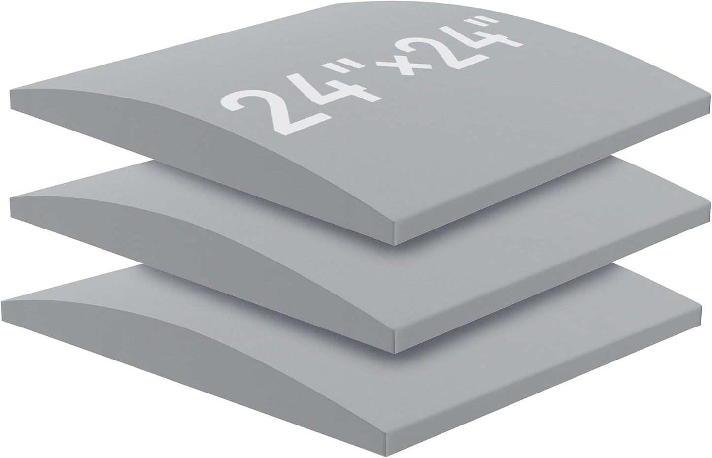 Upgraded Size Sofa Cushion Support, Couch Cushion Support for Sagging Couch Seat, Couch Replacement Insert, 24"x24"x2.4", High Density Foam Furniture Seat Sagging Repair, Trapezoid 40D, Grey Set of 3