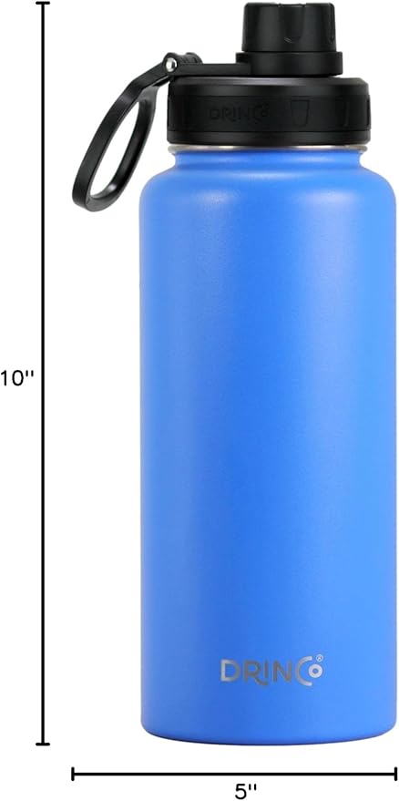 DRINCO Stainless Steel Water Bottle Spout Lid Vacuum Insulated Double Wall - Image 7