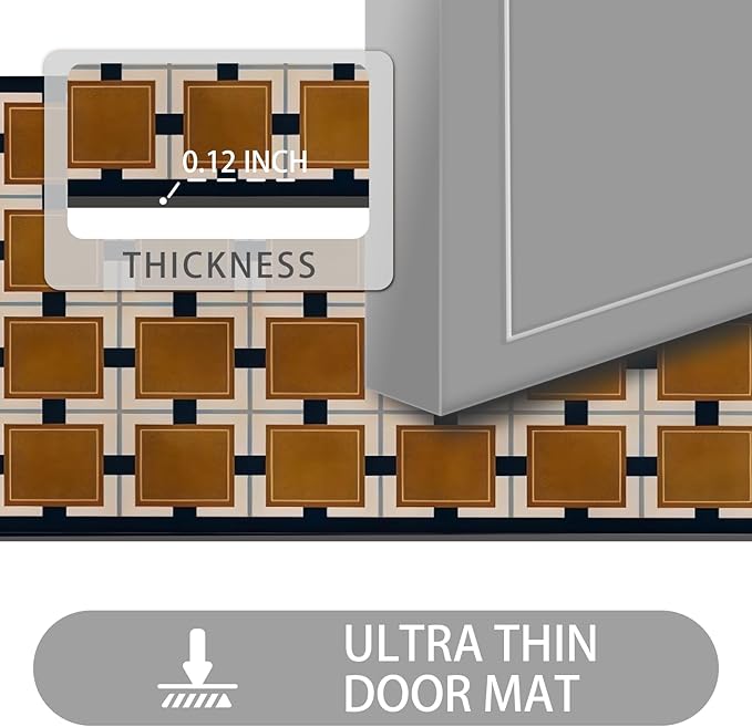 Ultra Thin Door Mat Indoor Entrance, 1/10 in Thin Door Mats - Image 2