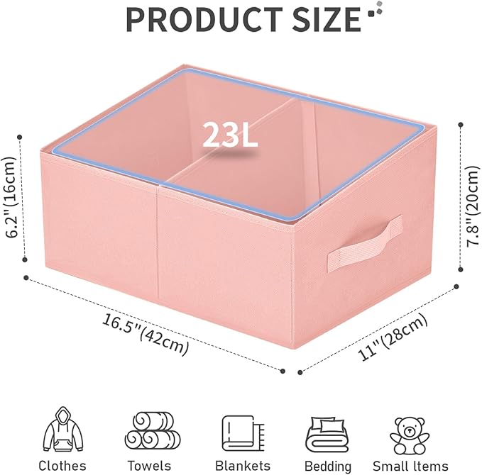 DIMJ Large Closet Shelf Organizer Bins 6 Packs - Image 2