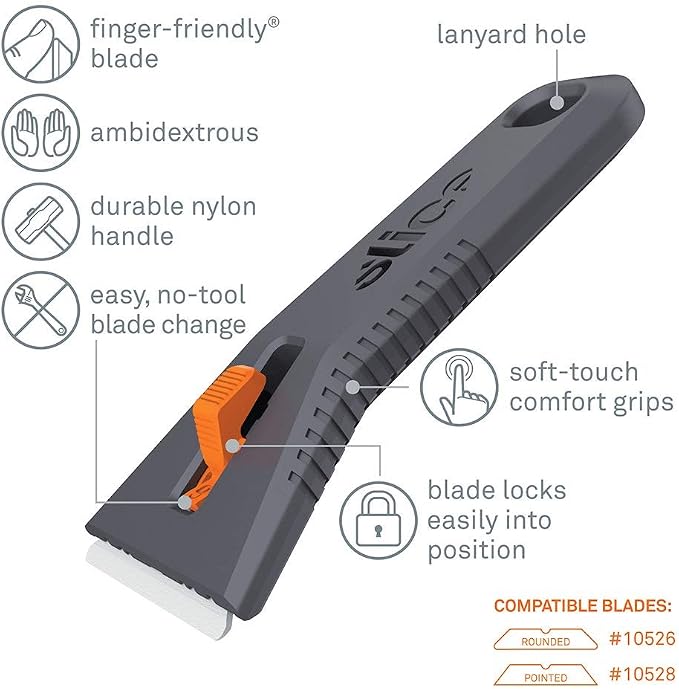 Slice 10591-CS Manual Utility Scraper, Locking Ceramic Blade, Rust Free - Image 2