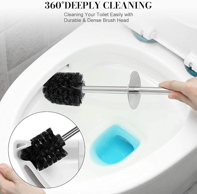 Toilet Brush and Holder, 2 Pack Toilet Brush - Image 2