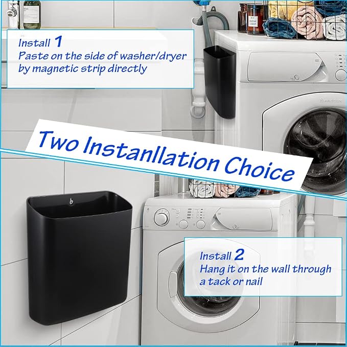Picowe Magnetic Laundry Storage, Large Lint Holder Bin - Image 7