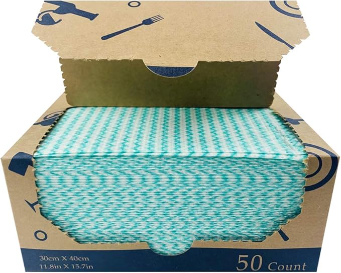 Heavy Duty Wipes Dish Cloths 50Pieces Reusable Wipes Multi-use Cleaning Cloths by Atitifope