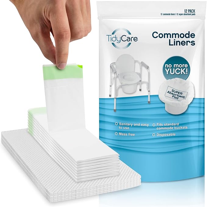 Disposable Bedside Commode Liners and Pads by TidyCare