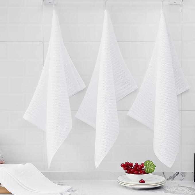 Homaxy 100% Cotton Oversized Waffle Weave Kitchen Dish Towels, Ultra Soft - Image 6