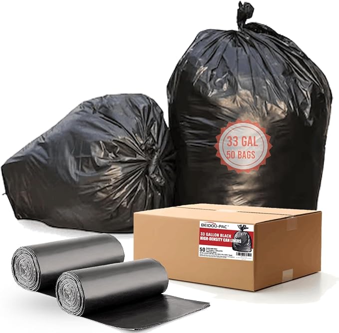 33 Gallon Trash Bags, Construction, Industrial, Janitorial by BEIDOU-PAC