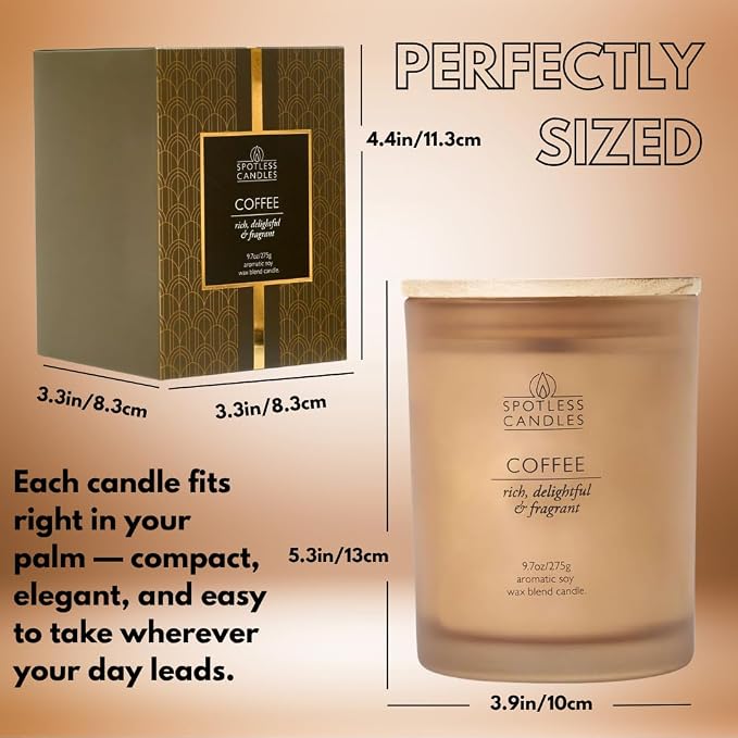 Coffee Candle - 9.7oz Frosted Jar Candles - Image 4