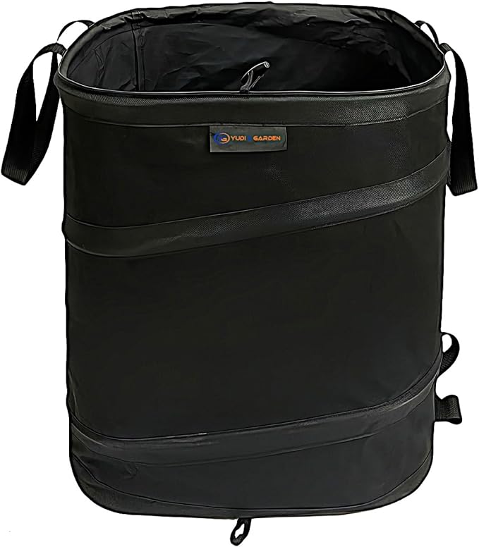 YUDI & GARDEN 19 Gallon Square Collapsible Yard Waste Bin｜Collapsible Trash by YUDIGARDEN
