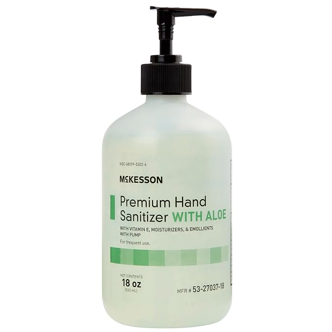 McKesson Hand Sanitizer with Aloe, 18 oz Pump Bottle – 70% Ethyl Alcohol by McKesson