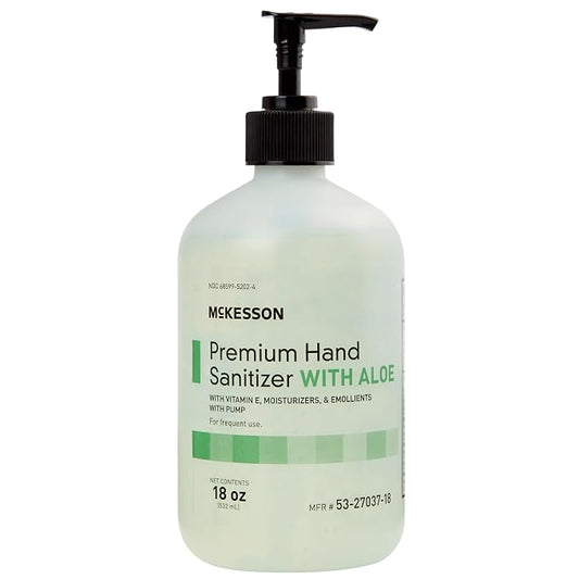 McKesson Hand Sanitizer with Aloe, 18 oz Pump Bottle – 70% Ethyl Alcohol by McKesson